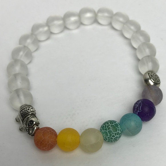 7 Chakra Stretch Bracelet. - Picture 4 of 4